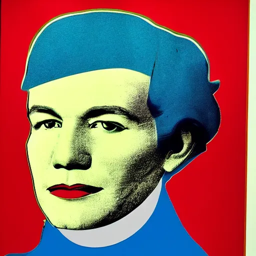 Prompt: robespierre pop art by andy warhol, elegant, clear, stylish, 1 8 th century and 1 9 6 0 s combined