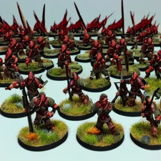 Prompt: an army from the game flames of war