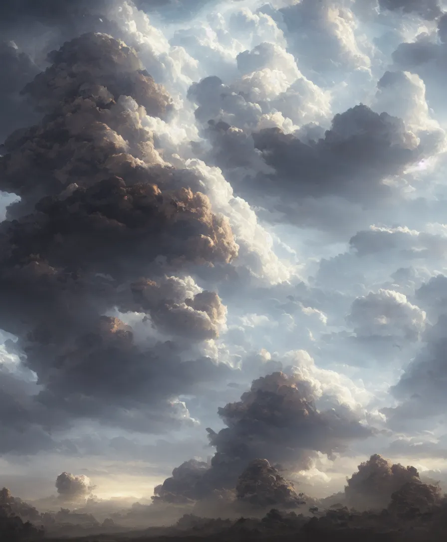 Image similar to hyper realistic brother the clouds, illustrated by greg rutkowski, beautiful volumetric lighting, intricate, ultra detailed, photorealistic, trending on artstation, octane render, 8 k