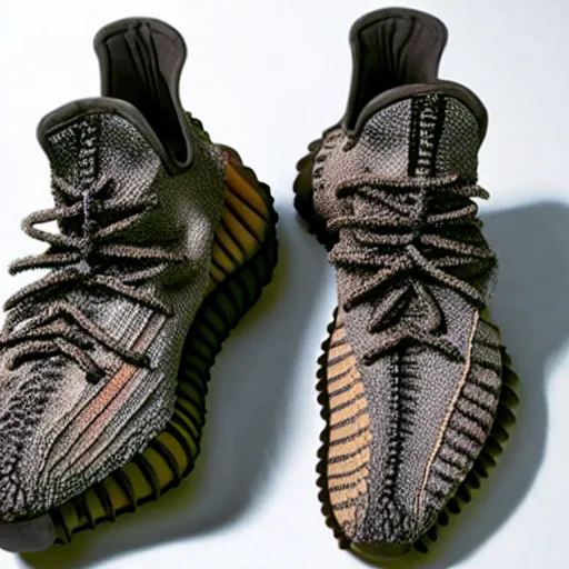 Image similar to archaeologists find a mummy wearing yeezy boost 3 5 0 v 2