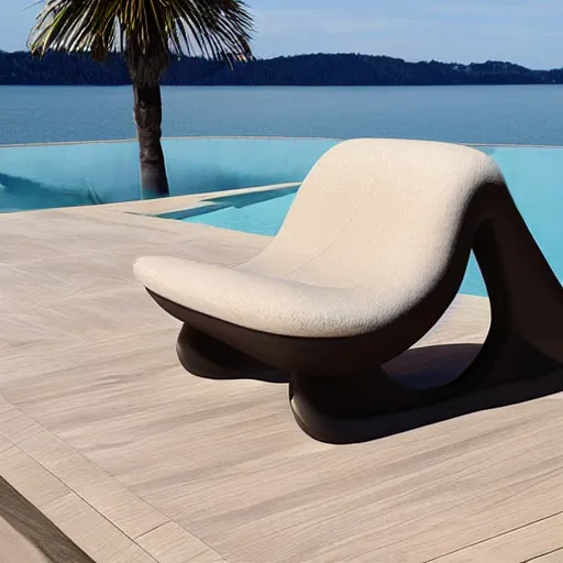 Image similar to a lounge chair in the shape of a wave