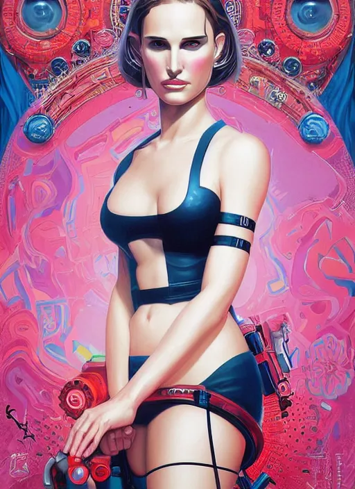 Prompt: lofi clockpunk portrait of natalie portman, pixar style, by tristan eaton stanley artgerm and tom bagshaw.