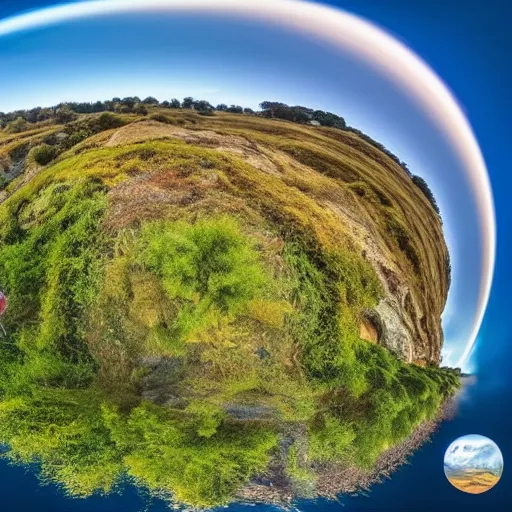 Image similar to 3 6 0 degrees panorama, award - winning photograph