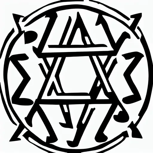 Prompt: simple occult symbol. clip art