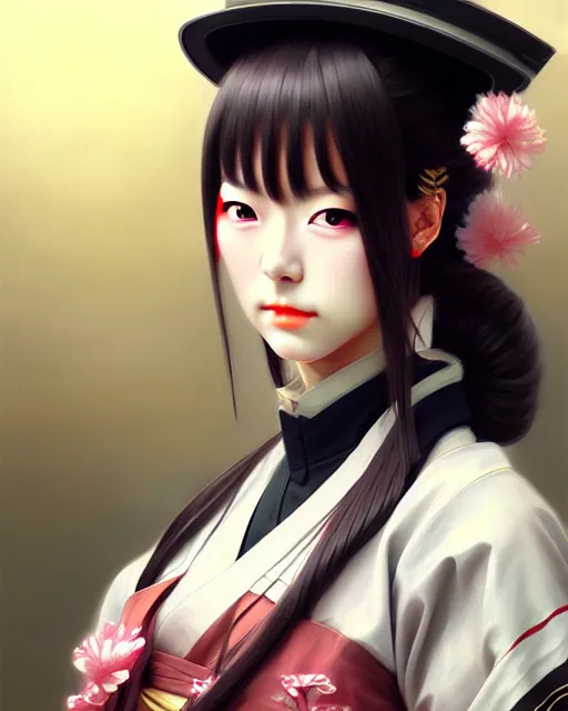 Image similar to a ultradetailed beautiful painting of a stylish japanese battle maid, by wlop, trending on artstation