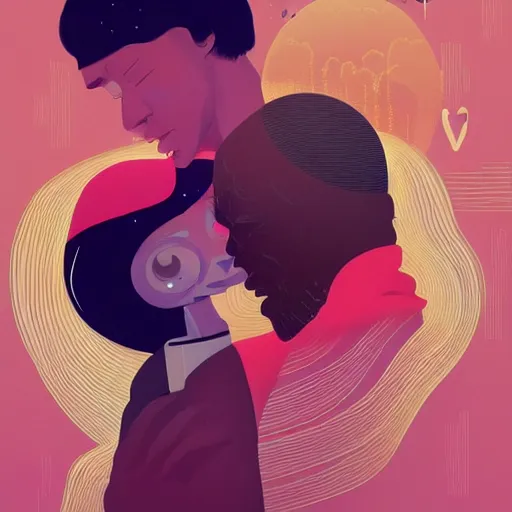 Image similar to unconditional love, by James Gilleard and Victo Ngai