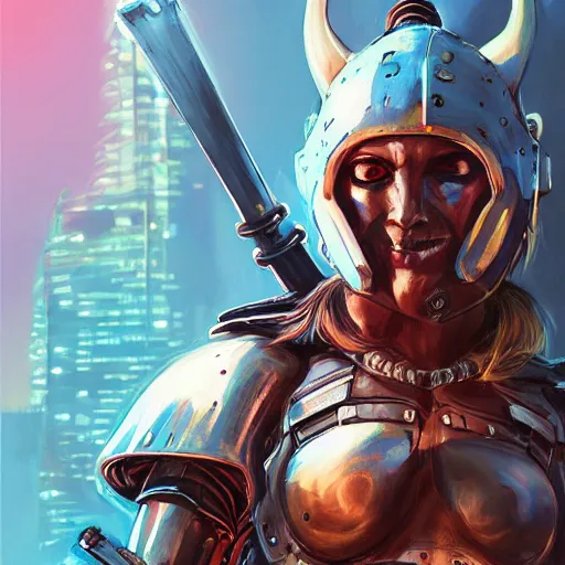 Image similar to cyberpunk viking helmet mask warrior goddess robot ninja fantasy, art gta 5 cover, official fanart behance hd artstation by jesper ejsing, by rhads, makoto shinkai and lois van baarle, ilya kuvshinov, ossdraws