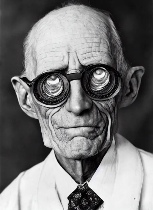 Image similar to 3 0 0 0 ( professor hubert j. farnsworth ), portrait photography feroflex photorealistic studio lighting ektachrome detailed intricate face details, ultradetails, beautiful face