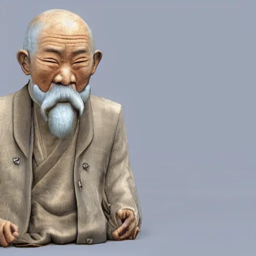 Image similar to extremely old japanese man, extreme detail