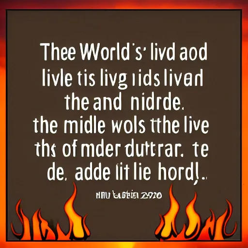 Image similar to the world is burning and just a man was alive crying in the middle