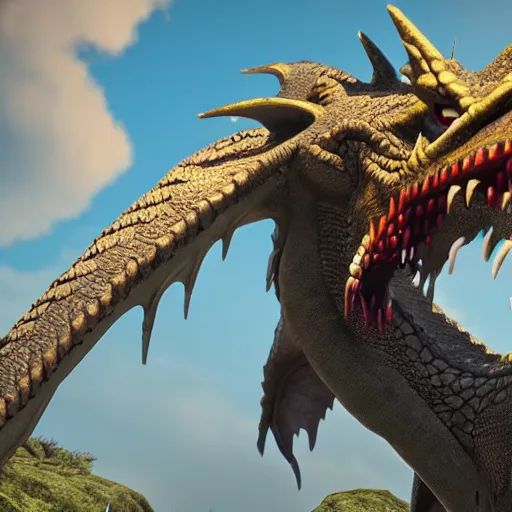 Image similar to dragon, unreal engine