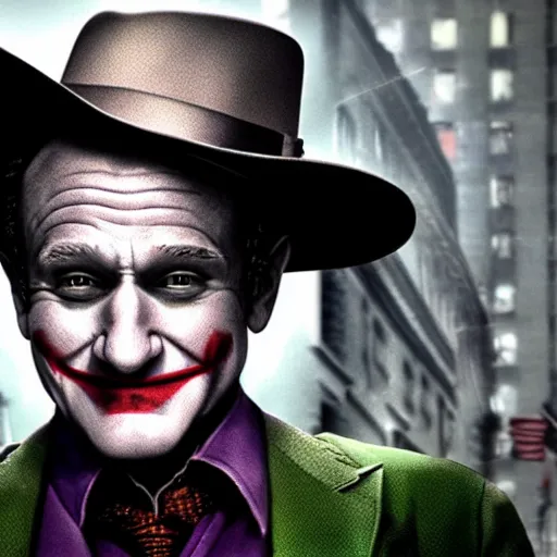 Prompt: Robin Williams as The Joker 8k hdr