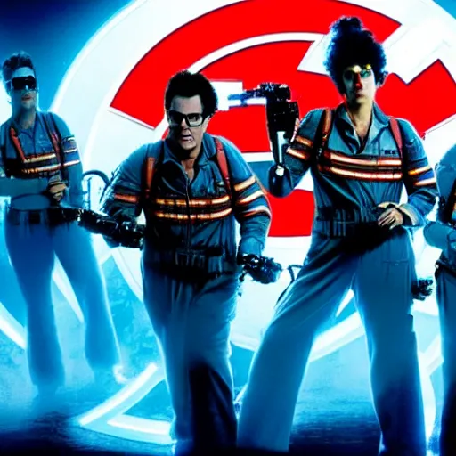 Image similar to stunning awe inspiring johnny depp as a ghostbuster in the movie ghostbusters, movie still 8 k hdr atmospheric lighting