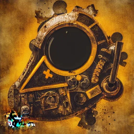 Prompt: photograph of dieselpunk pacman, gritty, oil stains, product photography, high detail