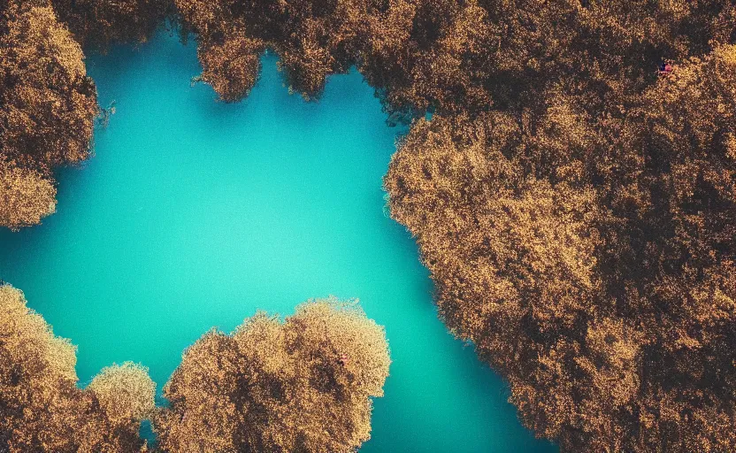 Prompt: top view of water, natural light, cinematic lighting, 8 k