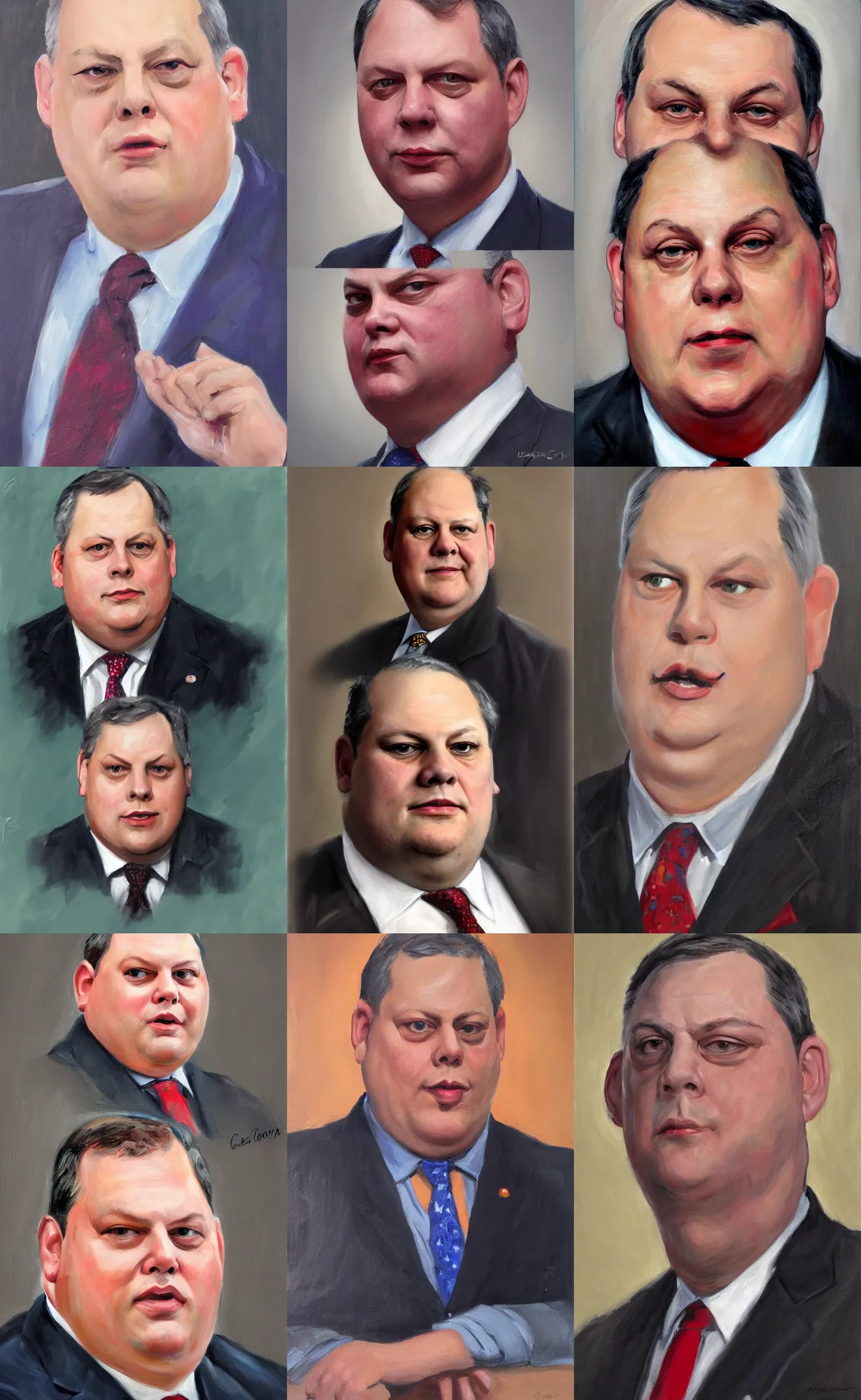 Prompt: portrait painting of politician david coburn, digital art, trending on artstation