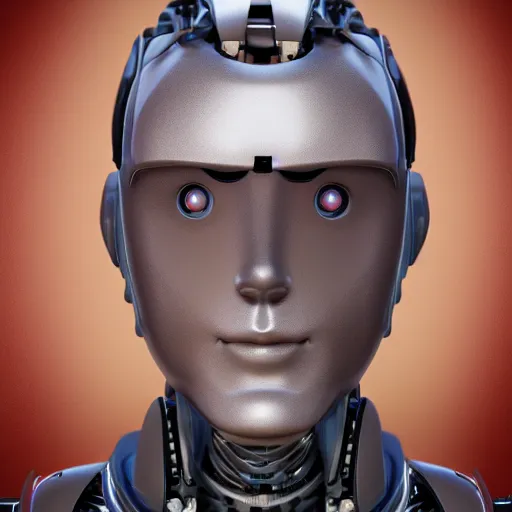 Image similar to A male humanoid robot, lot of details, 4k