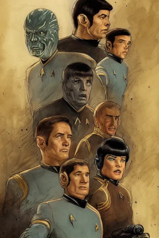 Prompt: star trek, by jean - baptiste monge