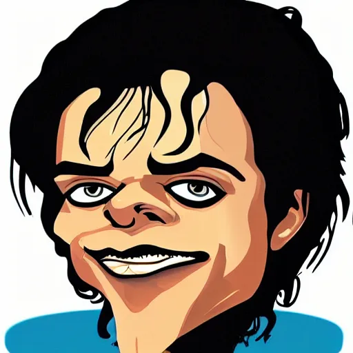 Image similar to caricature of michael jackson, professional, silly