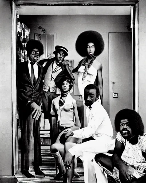 Image similar to 1970 Harlem eccentrics, by Annie Liebowitz