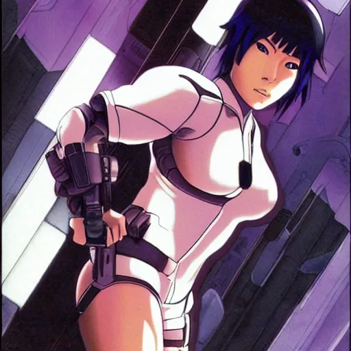 Image similar to motoko, ghost in the shell by shirow masamune