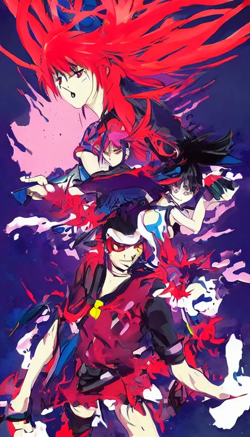 Image similar to rage, by gainax co,