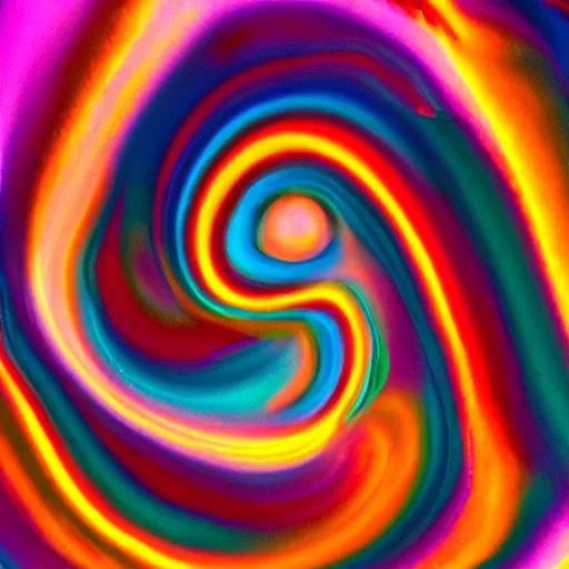 Image similar to swirling colorful liquid, 4 millimeter macro photo negative