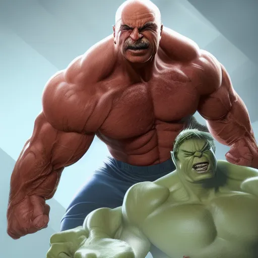 Prompt: Dr. Phil is The Hulk, hyperdetailed, artstation, cgsociety, 8k