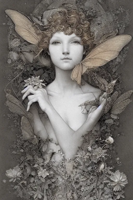 Image similar to a faerie, golden ratio, detailed, by jean - baptiste monge and maxfield parrish and artgerm