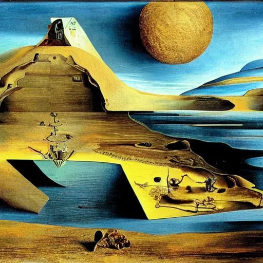 Prompt: the end of the world by salvador dali