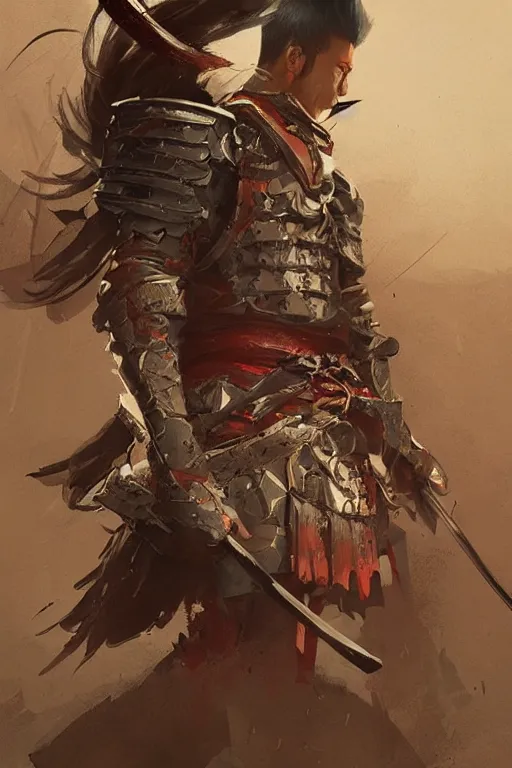 Image similar to epic samurai warrior concept arts, by greg rutkowski, intricate details, highly detailed