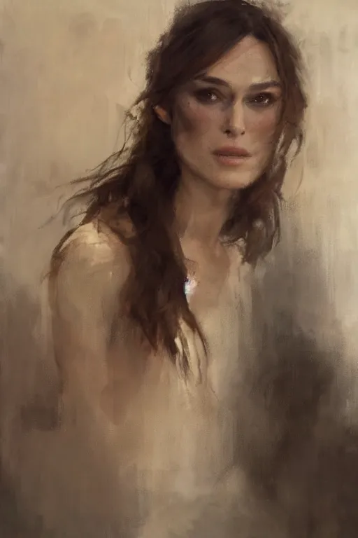 Prompt: A painting of Keira Knightley, by Jeremy Mann