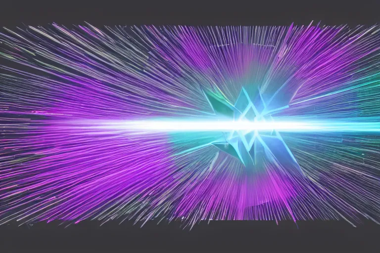 Image similar to cyber prism hit by three beams of light, royalcore, in the style of typer mitchell