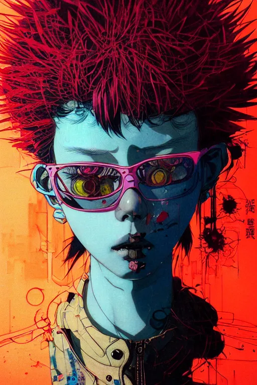 Prompt: prompt : city punk portrait soft light painted by james jean and katsuhiro otomo and erik jones, inspired by akira anime, smooth face feature, intricate oil painting, high detail illustration, sharp high detail, manga and anime 1 9 9 9