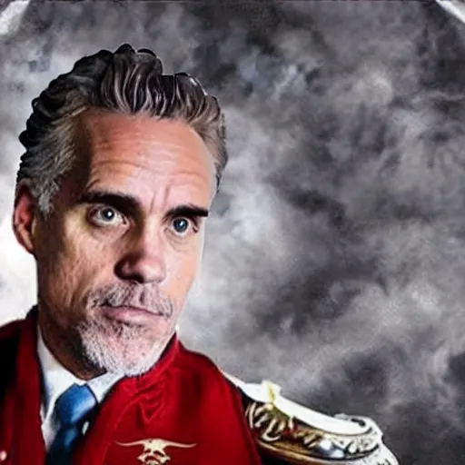 Prompt: jordan peterson as the god - emperor of mankind