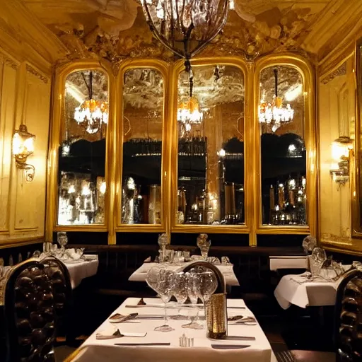 Prompt: beautiful supper in café Paris