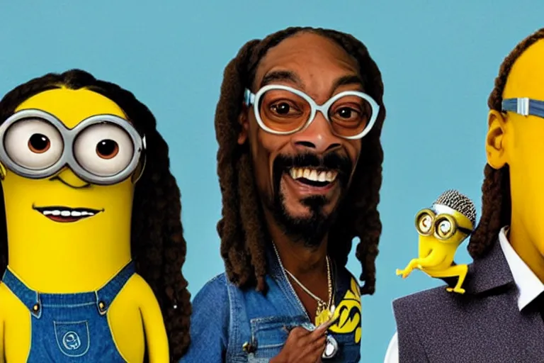 Prompt: Snoop dogg as a minion