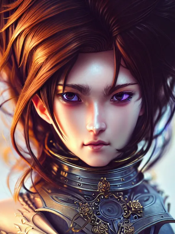 Image similar to close up picture of a female warden of time, bored, coveted, beautiful and aesthetic, intricate, unreal engine, messy hair, highly detailed, detailed face, smooth, sharp focus, chiaroscuro, manga illustration, artgerm, greg rutkowski, ilya kuvshinov, rossdraws, alphonse mucha, young adult light novel cover art