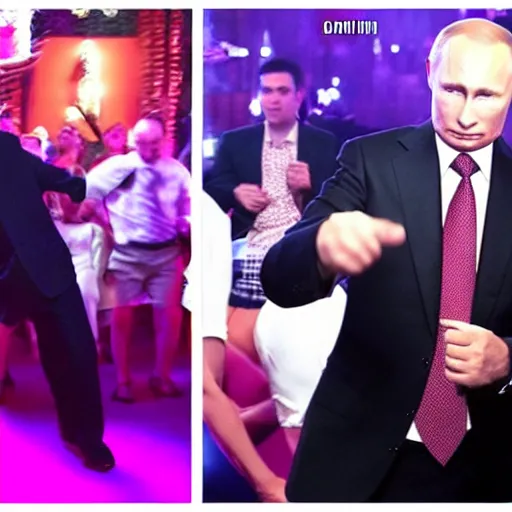 Image similar to Putin dancing in the club, high quality, super realistic