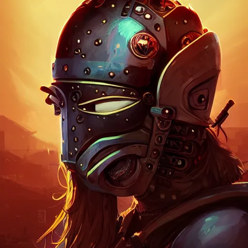 Image similar to cyberpunk viking helmet mask warrior goddess robot ninja fantasy, art gta 5 cover, official fanart behance hd artstation by jesper ejsing, by rhads, makoto shinkai and lois van baarle, ilya kuvshinov, ossdraws