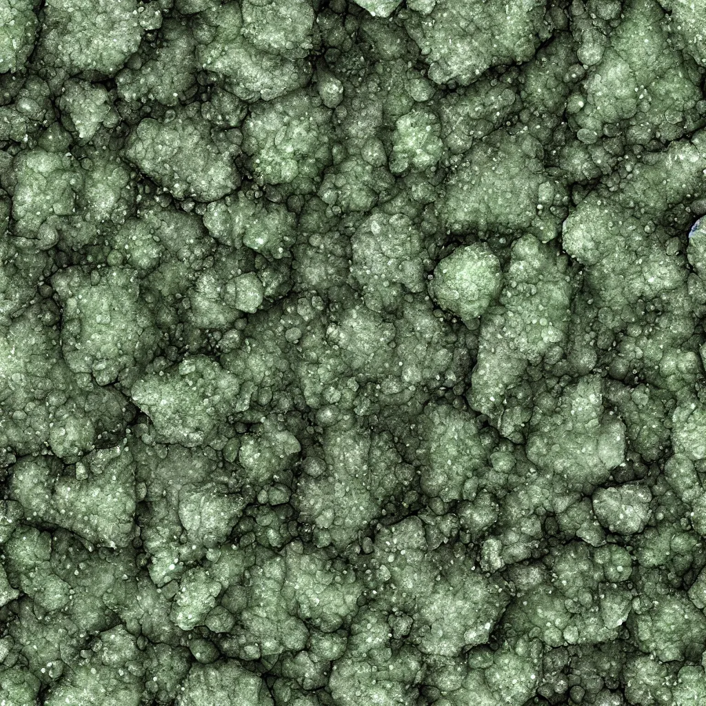 Image similar to long green crystals sticking out of the rock surface, detailed ground terrain albedo texture, flat, 2 d texture, seamless