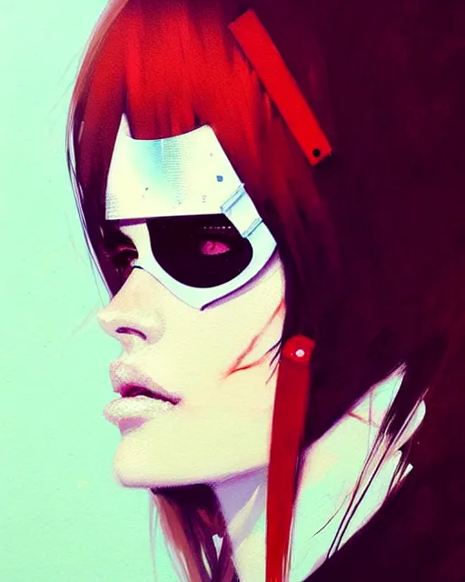 Image similar to a ultradetailed beautiful painting of a stylish woman with an eyepatch over her left eye, by conrad roset, greg rutkowski and makoto shinkai trending on artstation