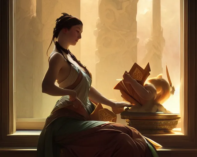 Image similar to photography of georges de la tour, deep focus, d & d, fantasy, intricate, elegant, highly detailed, digital painting, artstation, concept art, matte, sharp focus, illustration, hearthstone, art by artgerm and greg rutkowski and alphonse mucha