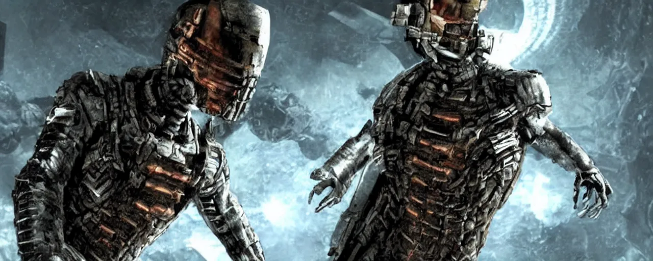 Image similar to ' tom cruise'as'isaac clark'from'dead space ', cinematic scene, award winning