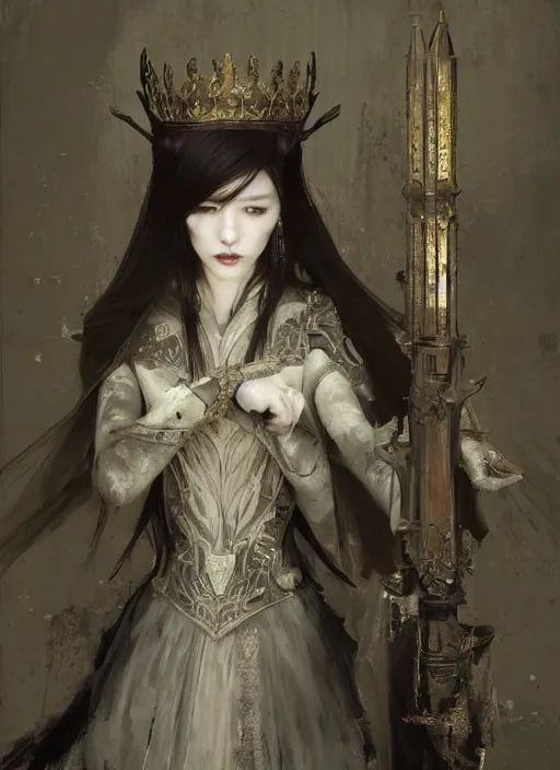 Image similar to imperial princess knight gothic girl. by ruan jia, by robert hubert, by zhang kechun, illustration