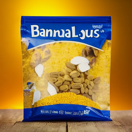 Image similar to a professional photo of a new package for Banana Slug Cereal, studio lighting, 85 mm lens,