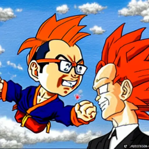 Image similar to François hollande is goku from dragon ball Z