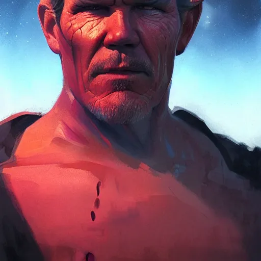 Image similar to A portrait of Josh Brolin, sith, star wars art, art by greg rutkowski, matte painting, trending on artstation