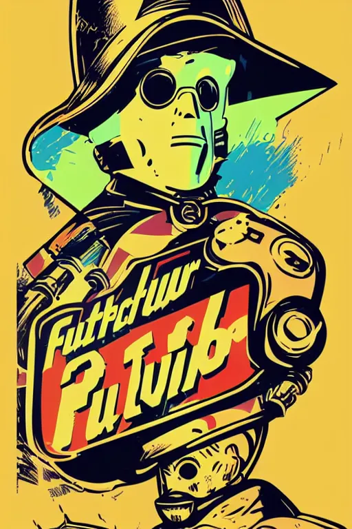 Image similar to fallout 7 6 retro futurist illustration art by butcher billy, sticker, colorful, illustration, highly detailed, simple, smooth and clean vector curves, no jagged lines, vector art, smooth andy warhol style