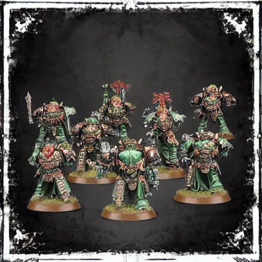 Prompt: warhammer plague marines